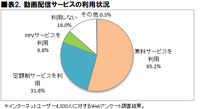 表2.動画配信サービスの利用状況