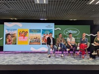 カンヌ国際映画祭マーケットのプログラム「Crossing Borders in Animation: Making International Co-Productions Work」の様子